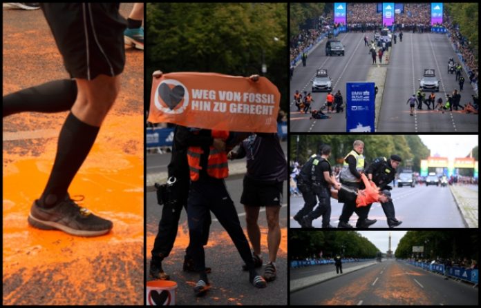 VIDEO: Frustran un intento de ecoactivistas de interrumpir la maratón de Berlín