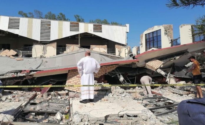 VIDEO: Una iglesia de Cd. Madero, Tamaulipas colapsa y deja un saldo de 9 personas fallecidas