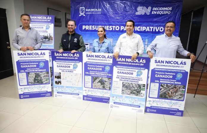 Anuncia San Nicolás 6 colonias beneficiarias del Presupuesto Participativo