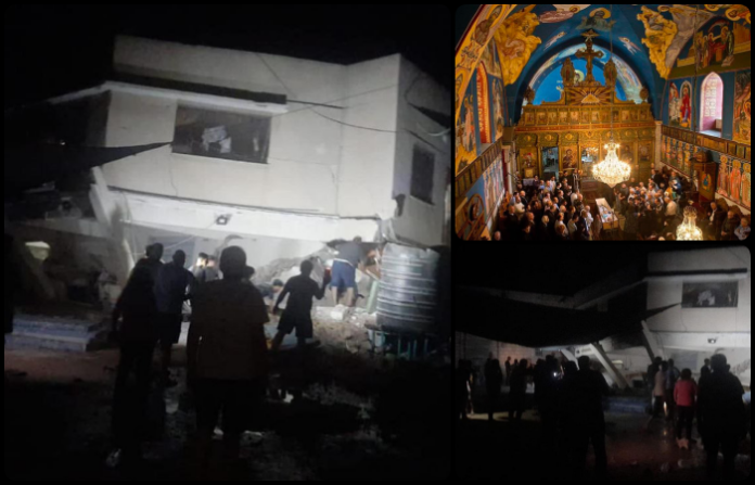 La iglesia ortodoxa griega de San Porfirio en Gaza destruida por bombardeos israelíes