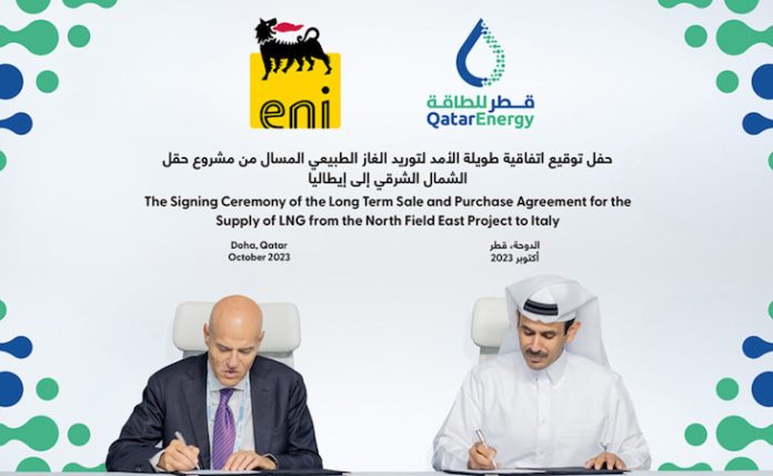 QatarEnergy y Eni anuncian un acuerdo de 27 años para suministrar GNL a Italia