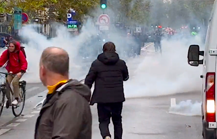 Video: Realizan en París una manifestación en apoyo a Palestina pese a prohibición