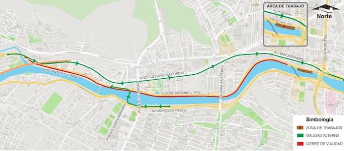 Cerrarán domingo y lunes el bulevar Antonio L. Rodríguez de poniente a oriente