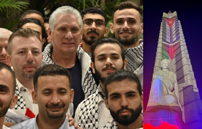 Artistas cubanos participan en la Habana en una cantata en solidaridad con Palestina