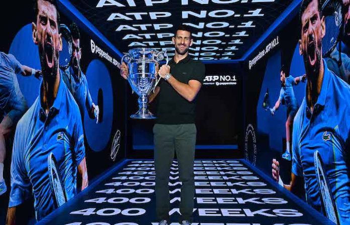 Novak Djokovic celebra 400 semanas como No. 1