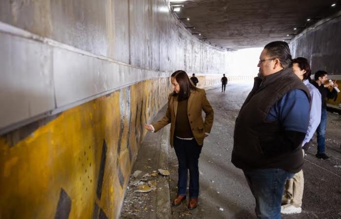 Alistan peritaje estructural que determine los daños en paso deprimido de Guadalupe