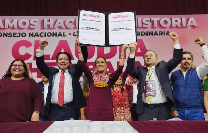 Por unanimidad, el Consejo Nacional de Morena declara a Claudia Sheinbaum candidata a la presidencia de México