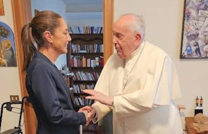 El papa Francisco deja legado “de verdadero amor al prójimo”, destaca presidenta de México