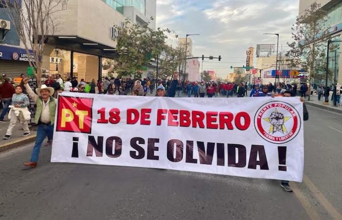 Marcharán PT y FPTyL por los mártires del 18 de febrero de 1976