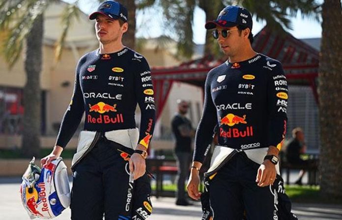 Listos Max Verstappen y Sergio Pérez para la primera carrera del 2024 de F1