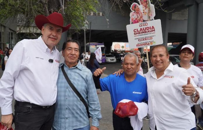 Waldo Fernández y Judith Díaz promueven la candidatura de Claudia Sheinbaum a la Presidencia de México