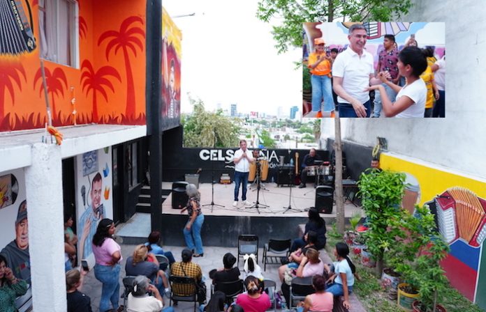 Baila Fasci a ritmo colombiano en la casa de Celso Piña