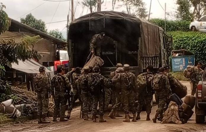 Frente Antiminero denuncia arribo de contingente militar para proteger a minera canadiense