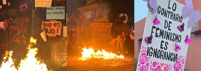 Así fue la la 8M en Monterrey; miles de mujeres salen a exigir justicia y alto a la violencia; se dan enfrentamientos