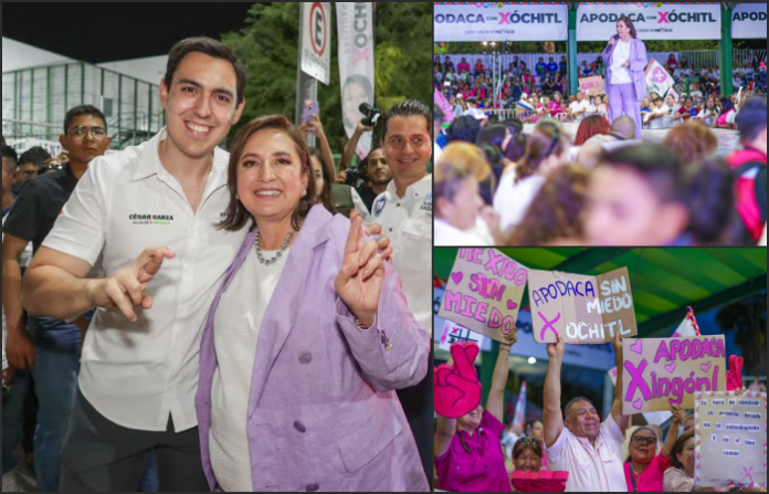 Festejan cientos de “xochitlovers” en Apodaca visita de candidata presidencial