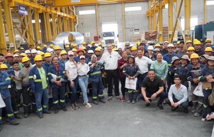 Waldo Fernández y Judith Díaz coinciden en trabajar por el bien de los obreros de Cadereyta