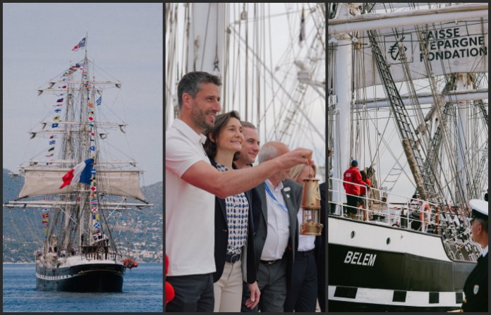 La llama olímpica parte de Grecia a Francia en el velero histórico Belem