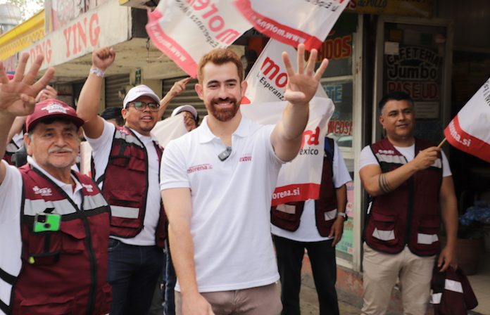 Arranca Mauricio Cantú su campaña en la estación del de metro Cuauhtémoc