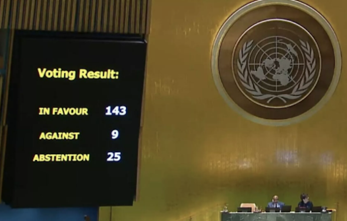 Argentina vota por primera vez en contra de una resolución sobre Palestina