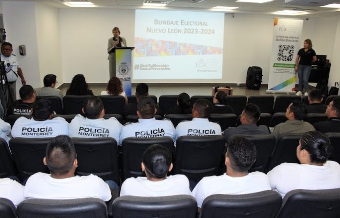 Capacitan a policías de Monterrey contra delitos electorales