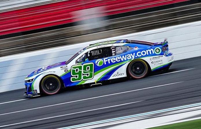 Se rezaga Daniel Suárez en Charlotte en carrera recortada por lluvia