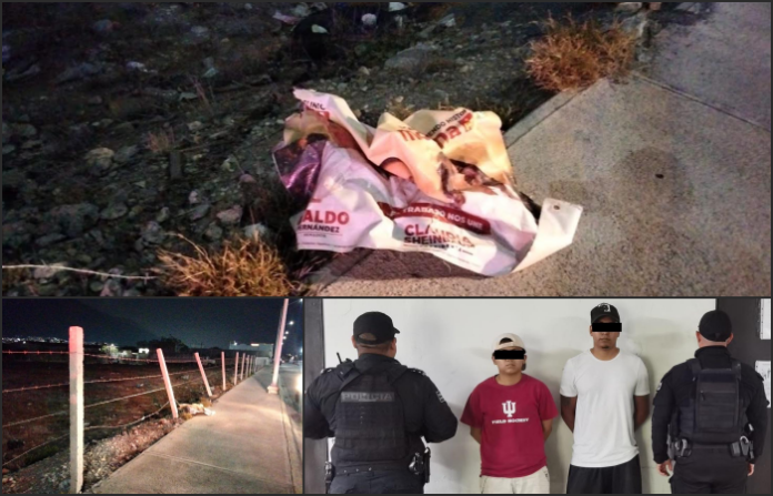 Detienen a dos por robo de propaganda electoral en SC