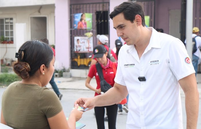 César Garza Arredondo se compromete con limpieza de Apodaca