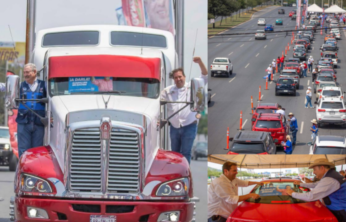Realiza José Luis Garza Ochoa “Mega Pegoteo” en Avenidas Pablo Livas y Eloy Cavazos