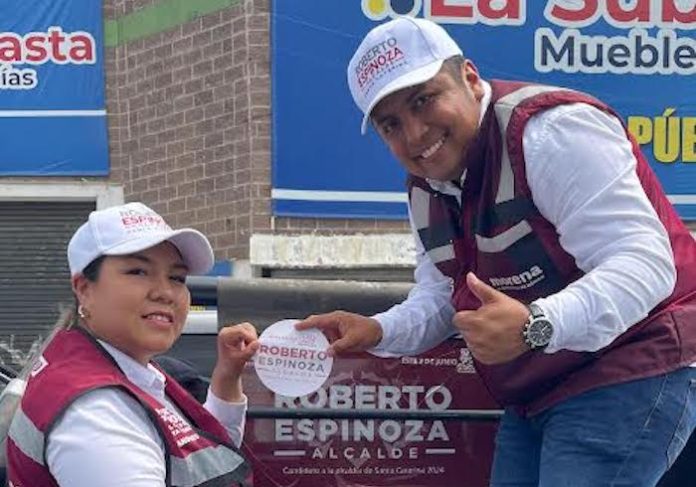 Roberto Espinoza y Gustavo Morton candidatos de MORENA, llevan su mensaje a las calles de SC