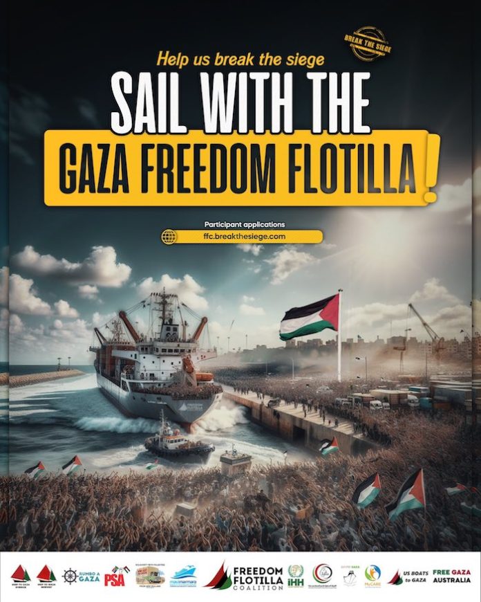 La Flotilla de la Libertad con ayuda podría partir hacia la Franja de Gaza en mayo
