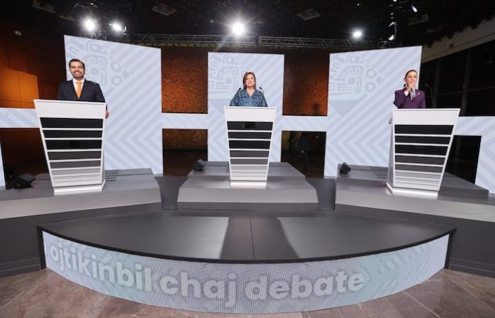 Encendido debate sobre seguridad y crimen en tercer debate presidencial en México