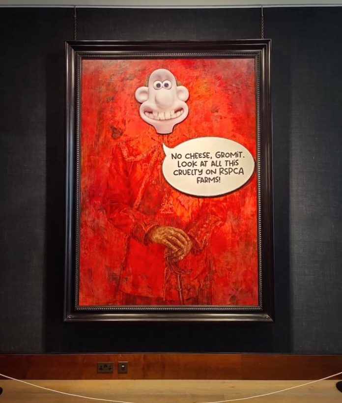 Video: Activistas británicos vandalizan el retrato de Carlos III