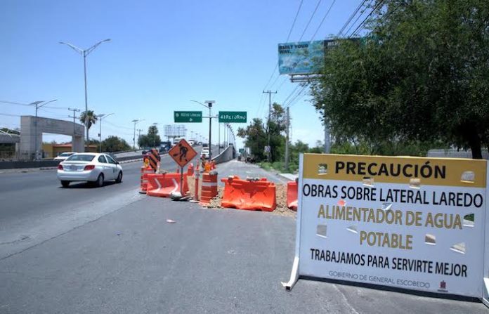Anuncia Escobedo cierre de lateral al norte de carretera a Laredo en cruce con Concordia