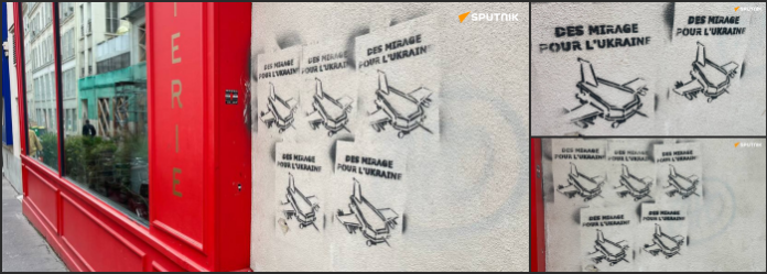 Arrestan en París a dos moldavos que hicieron grafitis con Mirages en forma de ataúd