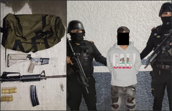 Detienen a hombre a armado en Monterrey