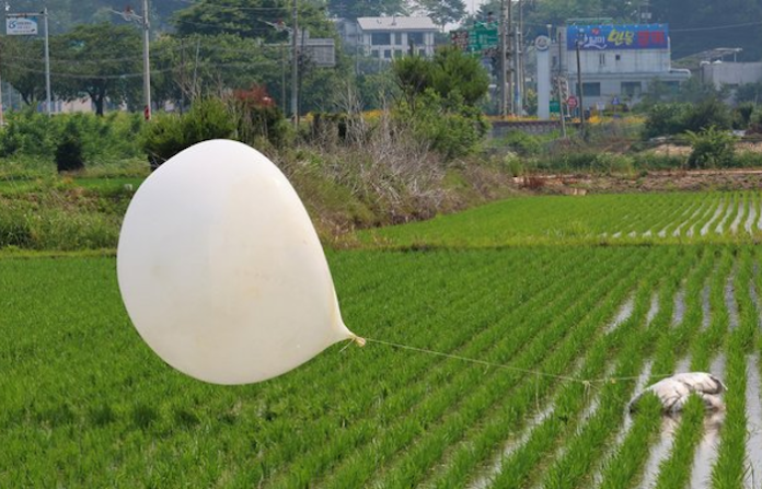 Alto mando surcoreano dice que más de 60 globos con desechos norcoreanos cayeron en Seúl