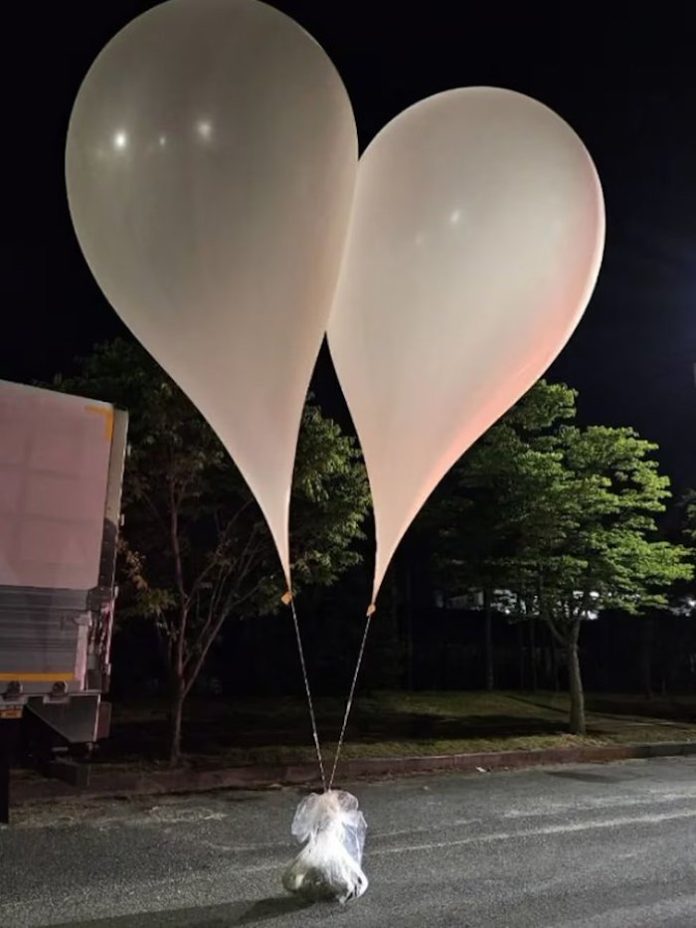 Pyongyang lanza 120 globos llenos de basura a Corea del Sur