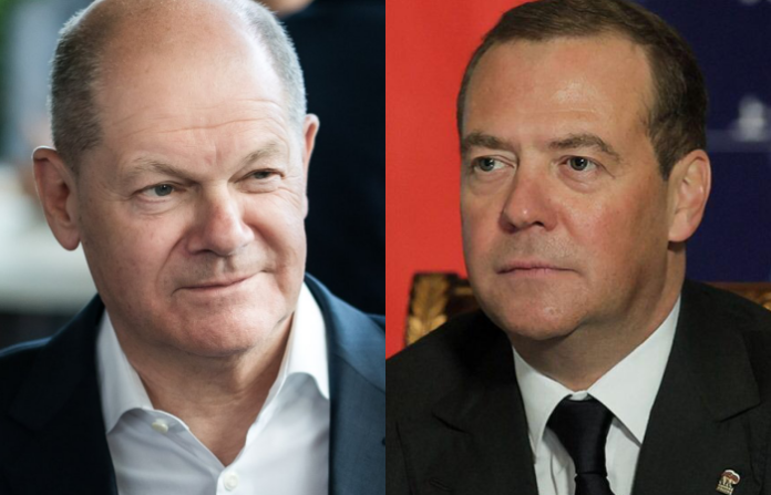 Medvédev llama “salchicha de hígado podrida” al canciller alemán Scholz