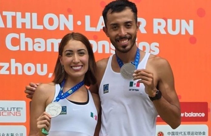 Mariana Arceo y Lorenzo Macías ganan plata en Mundial de Tiro Carrera en China
