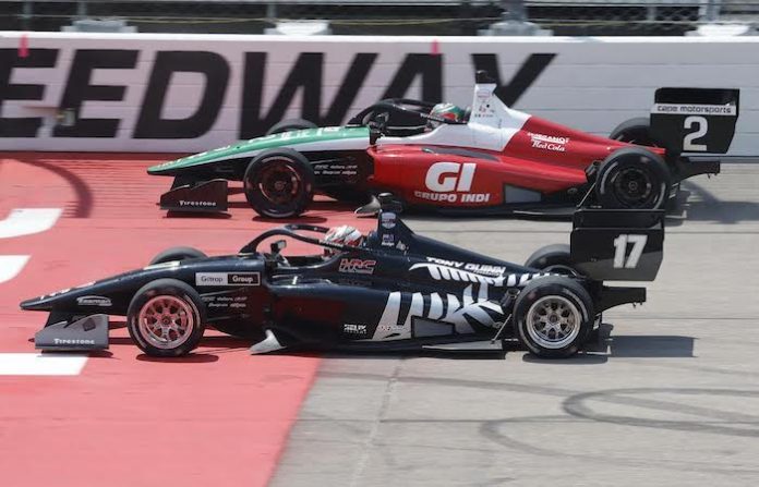 Podio para Salvador de Alba Jr., en INDY NXT en Iowa