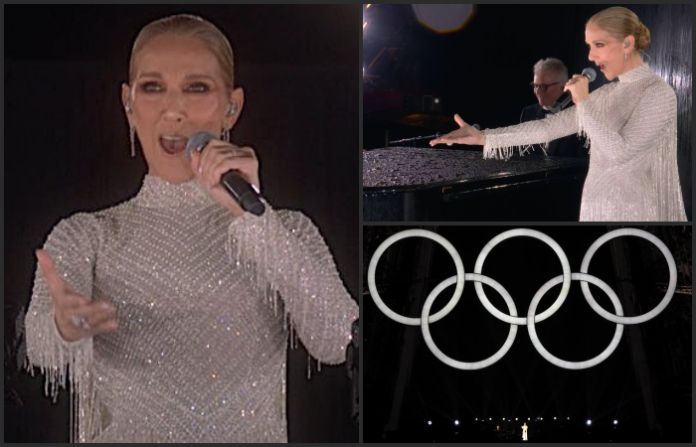 Céline Dion deslumbra en su regreso a los escenarios durante la inauguración de París 2024