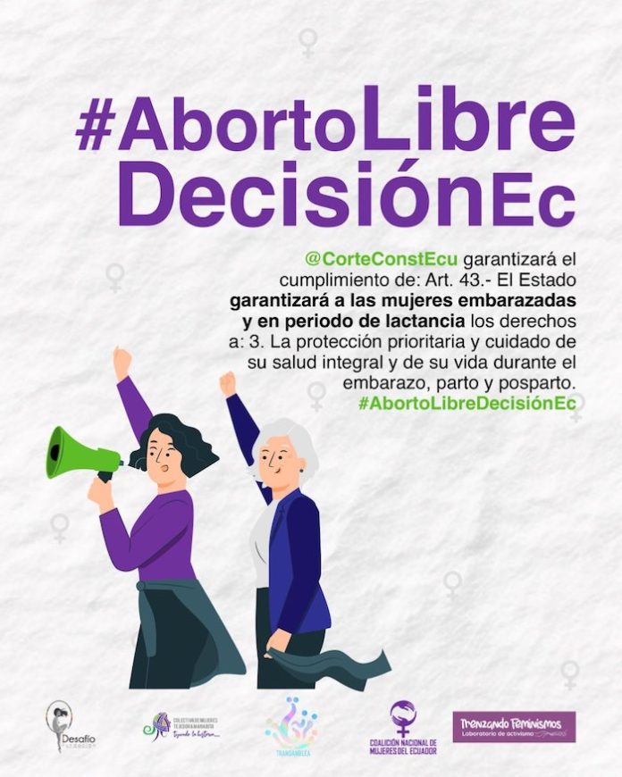 Colectivos de mujeres de Ecuador exigen despenalización total del aborto