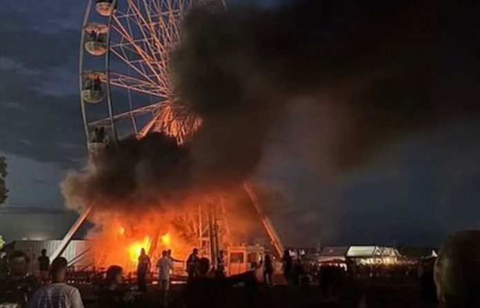 Más de 60 personas necesitaron atención médica tras incendio de una noria en Alemania