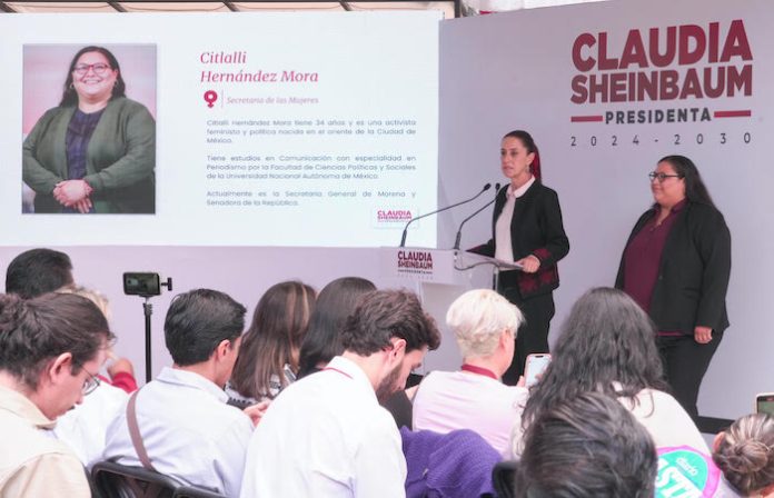 Creará Claudia Sheinbaum Secretaría de las Mujeres, nombra a Citlalli Hernández