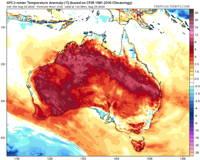 Australia registra la temperatura invernal más alta de la historia del país