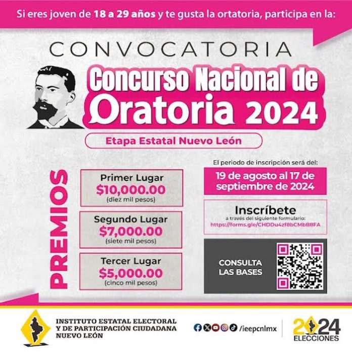 Invitan a juventudes oradoras a representar a NL en concurso