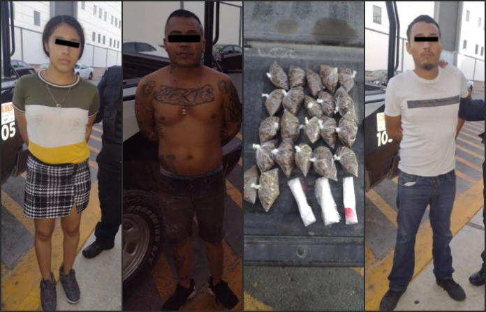 Policía de Juárez detiene a tres personas por delitos contra la salud en la Col. Las Concordias