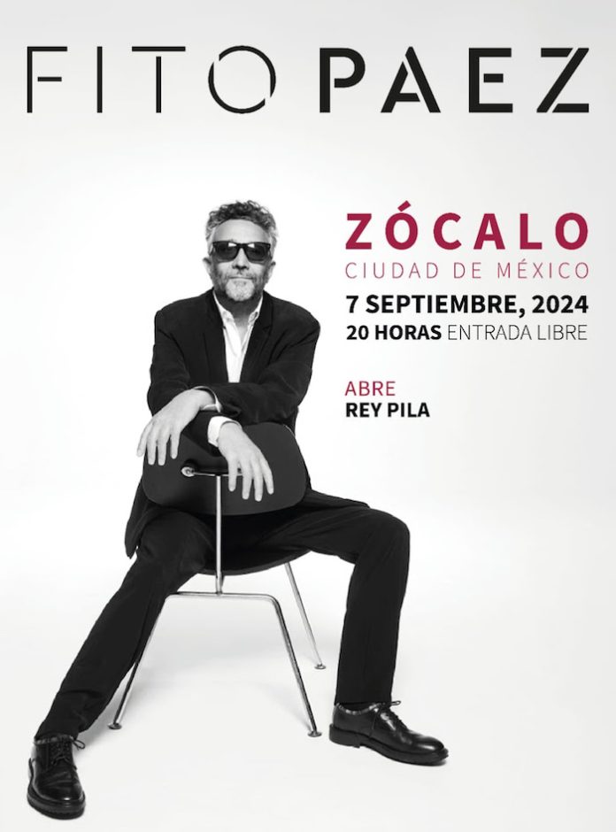 Rey Pila abrirá el concierto de Fito Páez en el Zócalo capitalino