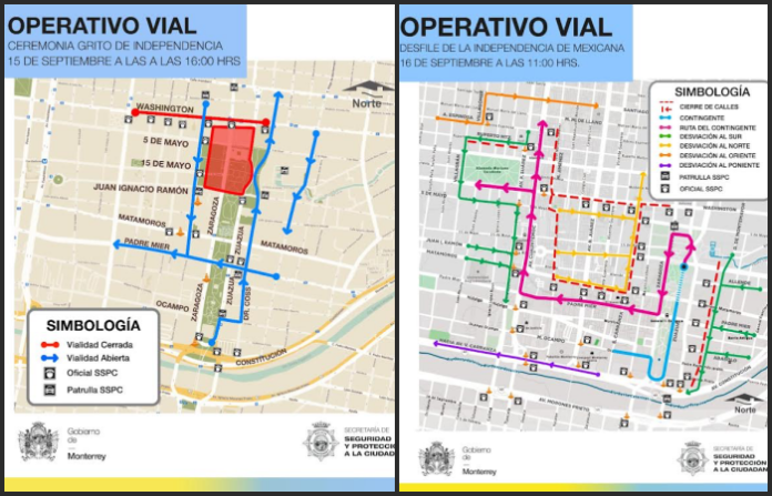 Anuncian cierres viales y operativo de seguridad por festejos de la Independencia