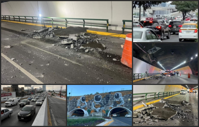 Cierre del Túnel de la Loma Larga provoca caos vehicular en Monterrey y San Pedro